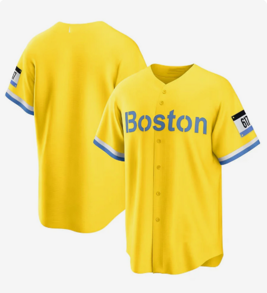 Boston Red Sox City Connect Replica Jersey - Gold-Light Blue Stitched Baseball Jersey