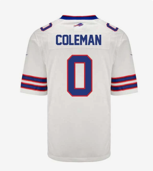 B.Bills #0 Keon Coleman Draft Player Game Jersey - White American Football Jerseys