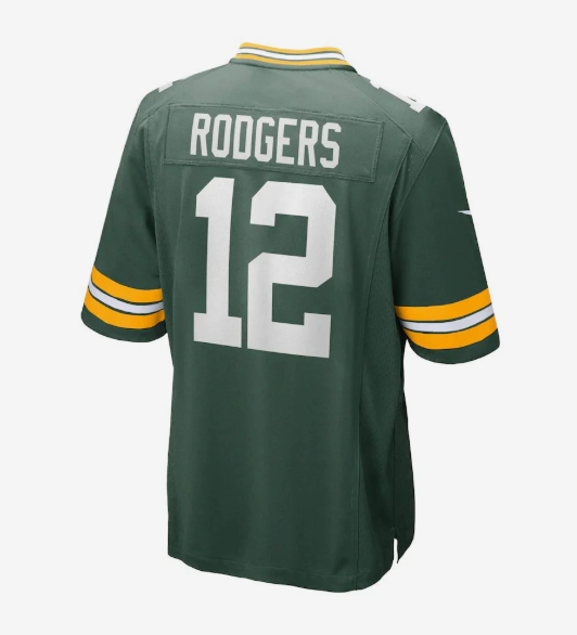GB.Packers #12 Aaron Rodgers Green Game Team Jersey Stitched American Football Jerseys