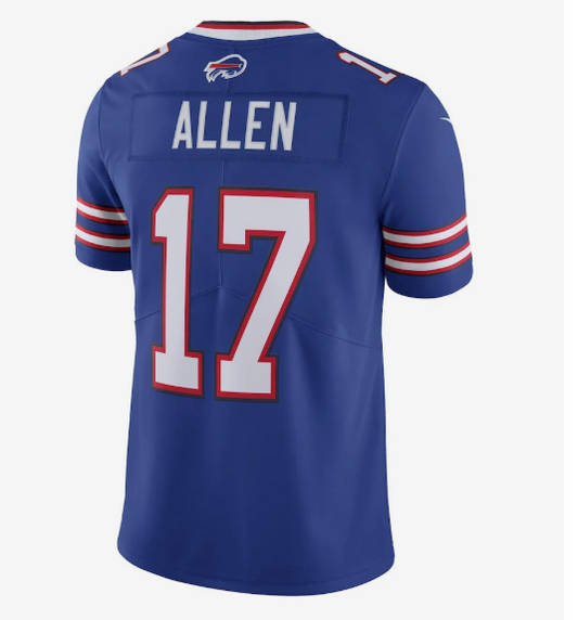 B.Bills #17 Josh Allen Royal Vapor Untouchable Limited Jersey American Stitched Football Jerseys