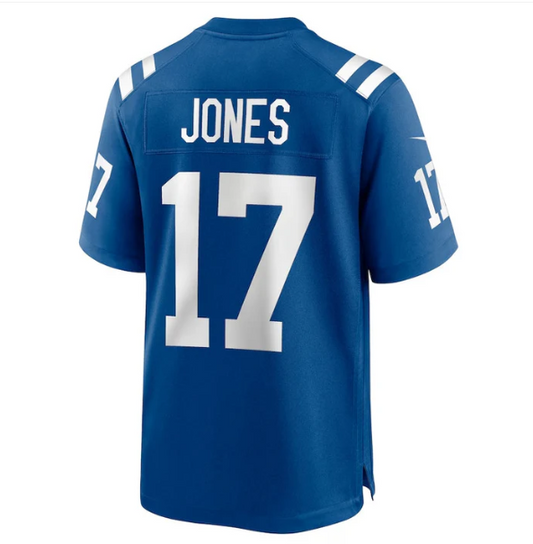 IN.Colts #17 Daniel Jones Royal Team Game Stitched American Football Jerseys
