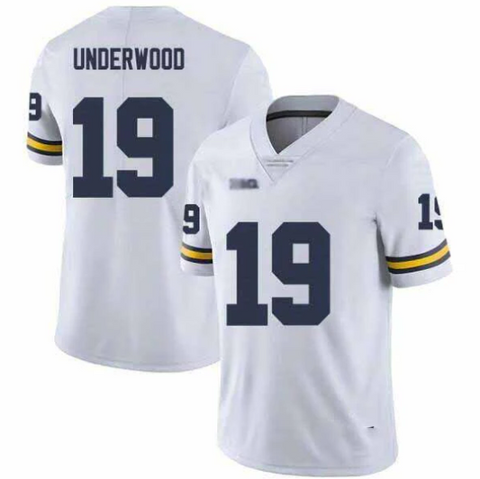 M.Wolverines #19 Bryce Underwood White Stitched American College Jerseys