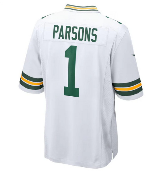 GB.Packers #1 Micah Parsons White Game Player American Football Jerseys