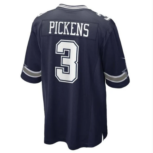 D.Cowboys #3 George Pickens Navy Game American Football Jersey