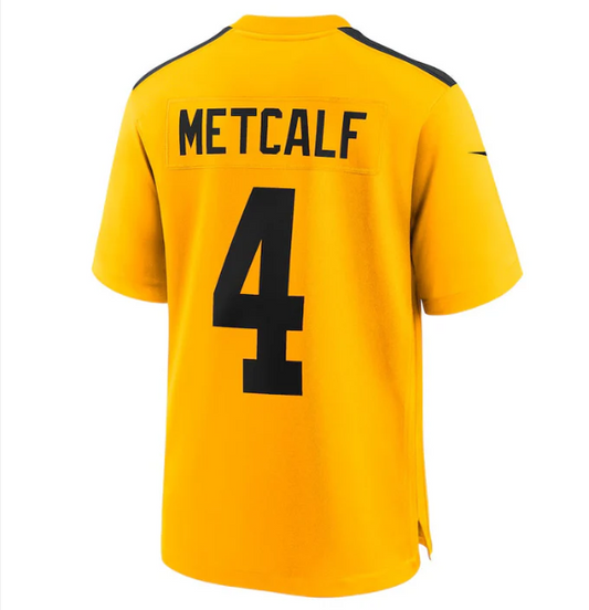 P.Steelers #4 DK Metcalf Gold Alternate 1933 Throwback Game Stitched American Football Jerseys
