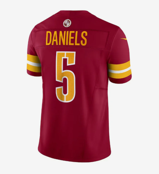 W.Commanders #5 Jayden Daniels Burgundy Vapor F.U.S.E. Limited American Football Jerseys