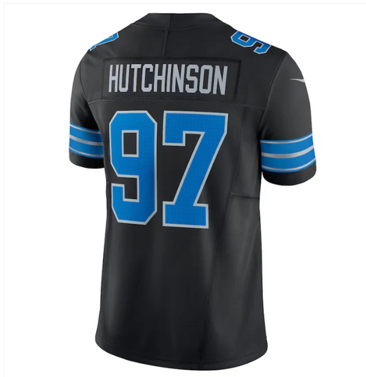 D.Lions #97 Aidan Hutchinson 2nd Alternate Vapor F.U.S.E. Limited Jersey - Black American Football Jerseys