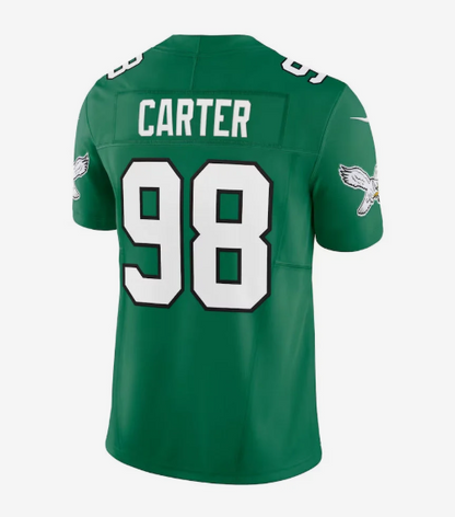P.Eagles #98 Jalen Carter Alternate Vapor F.U.S.E. Limited Jersey - Kelly Green American Football Jerseys
