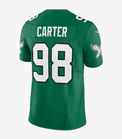 P.Eagles #98 Jalen Carter Alternate Vapor F.U.S.E. Limited Jersey - Kelly Green American Football Jerseys
